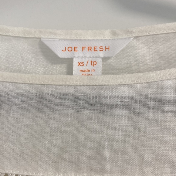 JOE FRESH White Linen Dress in Size Medium - Picture 2 of 5